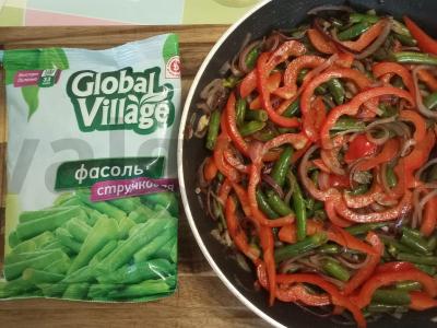 Šiltas salotas su pupelėmis Žingsnis 4