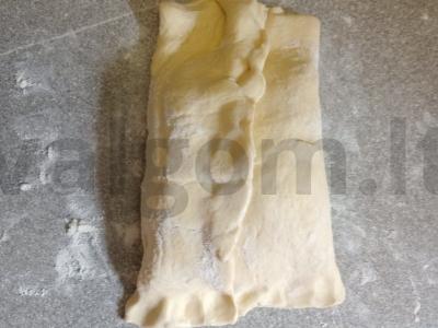 Adžarų hachapuri iš sluoksniuoto tešlos Žingsnis 3