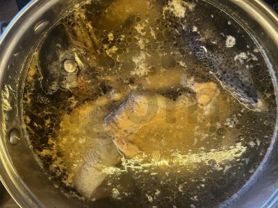 Upėtakio sriuba su daržovėmis ir perliniu miežiu Žingsnis 2