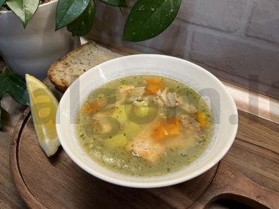 Upėtakio sriuba su daržovėmis ir perliniu miežiu pagrindine nuotrauka