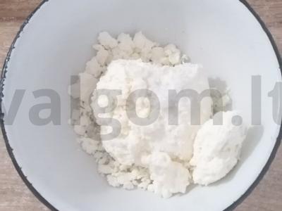 Varškė ryžių popieriuje Žingsnis 1