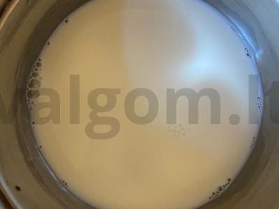 Pieninis kisielius su kukurūzų krakmolu ir riešutais Žingsnis 3