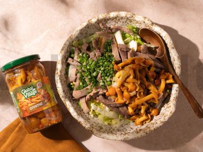 Salotas su marinuotais pievagrybiais ir liežuviu Žingsnis 6