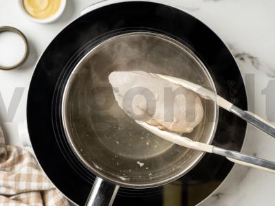 Salotas „Malachito apyrankė“ su vištiena Žingsnis 1