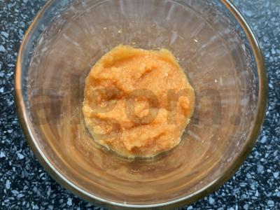 Morkų tyrės, granolos, jogurto ir džiovintų vaisių desertas Žingsnis 3