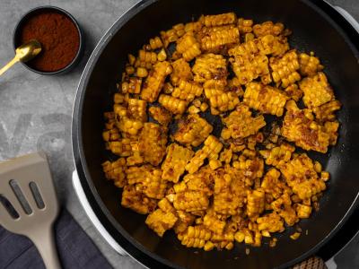 Grietinėlės krevetės su kukurūzais Žingsnis 5