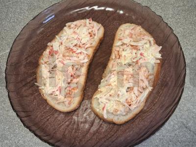 Karšti sumuštiniai su krabų lazdelėmis per 20 minučių Žingsnis 4