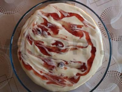 Kreminė biskvitinė su braškių džemu Žingsnis 5