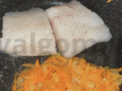 Menkių filė daržovių apdare Žingsnis 3