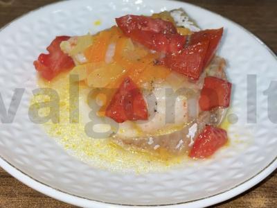 Menkių filė daržovių apdare pagrindine nuotrauka