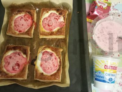 Sluoksniai su varške ir grietine su braškėmis Žingsnis 6