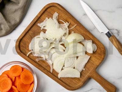 Marinuota žiedinė kopūstai su daržovėmis Žingsnis 2