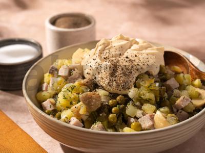 Salotas su šonine ir žirneliais Žingsnis 5