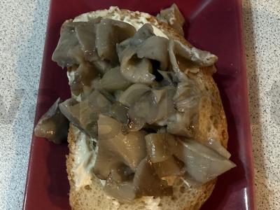 Brusketa su pievagrybiais ir mocarela Žingsnis 5