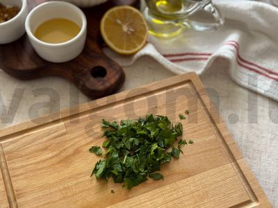 Salotas su burokėliais ir stracciatella Žingsnis 3