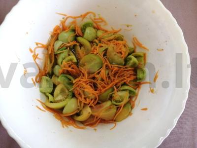 Korėjietiška salotos su žaliais pomidorais ir morkomis Žingsnis 7