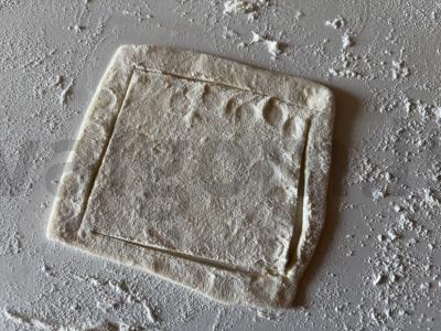 Sluoksniuoti vokeliai su varškės įdaru Žingsnis 4