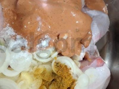 Švelnus vištienos šašlykas su granatų padažu Žingsnis 3