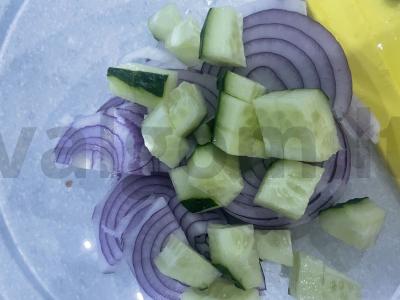 Daržovių salotas su fetos sūriu Žingsnis 2