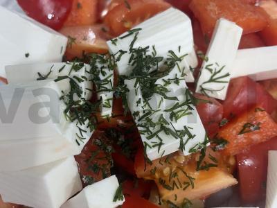 Daržovių salotas su fetos sūriu Žingsnis 5