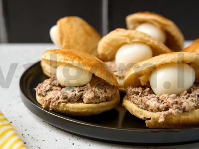 Užkandis „Jūrinė kriauklė“ su putpelių kiaušiniais Žingsnis 6