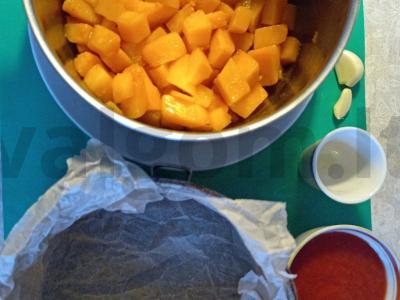 Kepta moliūgų su mocarela Žingsnis 1