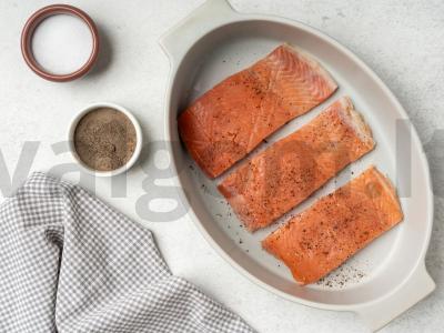 Lašiša su daržovių kepure ir sūriu Žingsnis 4