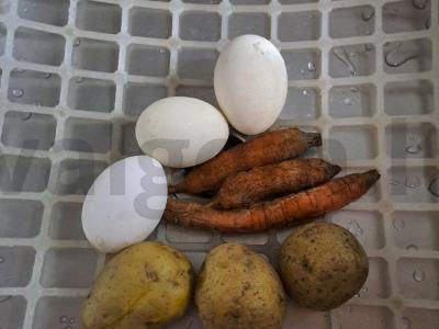 Daržovių ir žuvies konservų salotas Žingsnis 1