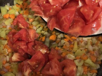 Vakarienės shakshuka su šonine Žingsnis 4