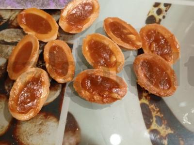 Sausainiai „Riešutai su virta saldžia grietinėle“ Žingsnis 12