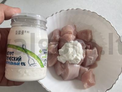 Vištienos šašlykai majoneze ir graikiškame jogurte Žingsnis 2