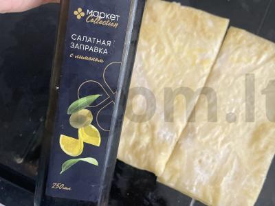 Švelnūs sluoksniuoti pyragėliai su avietėmis ir obuoliais Žingsnis 1