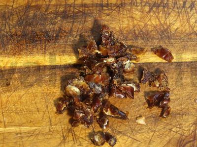 Kepti obuoliai su varške ir džiovintais vaisiais meduje su cinamonu Žingsnis 4