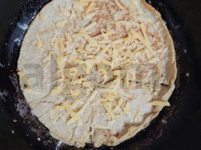 Naudingas avižų blynas su raudonąja žuvimi ir agurku Žingsnis 4