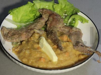 Kailinis triušis žirnių troškinyje su daržovėmis Žingsnis 10