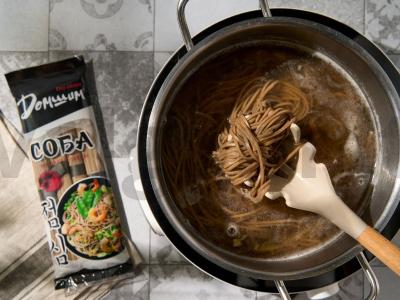 Soba su brokoliais ir grybais Žingsnis 6