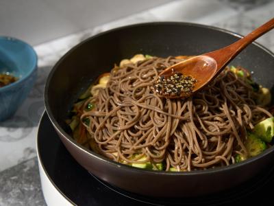 Soba su brokoliais ir grybais Žingsnis 7