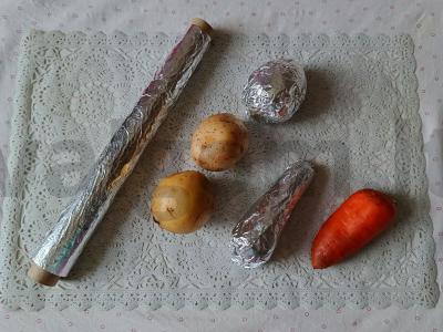 Olivjė su keptais daržovėmis ir putpelių kiaušiniais Žingsnis 1