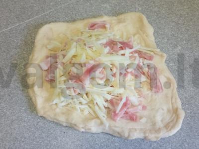 Hachapuri po-adžarski su bekonu Žingsnis 2