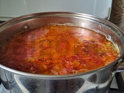 Kaimo sriuba vištienos sultinyje Žingsnis 10