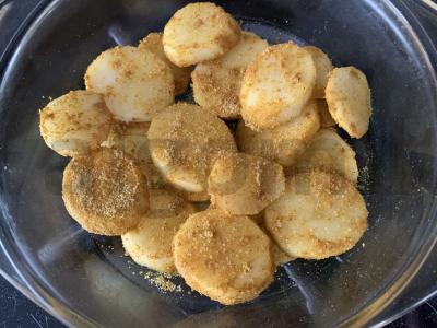 Jauni bulvės su daržovėmis orkaitėje Žingsnis 3