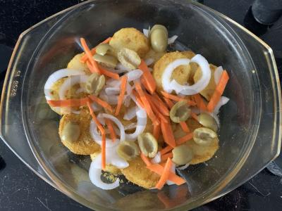 Jauni bulvės su daržovėmis orkaitėje Žingsnis 4