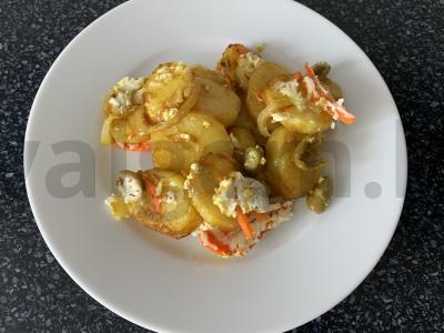 Jauni bulvės su daržovėmis orkaitėje Žingsnis 6