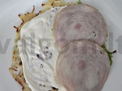 Bulvių blynai su daržovėmis ir dešra Žingsnis 6