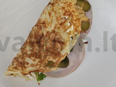 Bulvių blynai su daržovėmis ir dešra Žingsnis 8