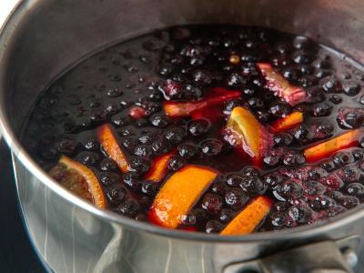 Šaldytų mėlynių kompotas Žingsnis 3