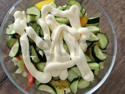 Keptas steikas su barbekiu padažu ir daržovių salotu Žingsnis 8