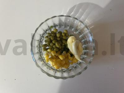 Greitas daržovių salotas užkandžiui Žingsnis 2