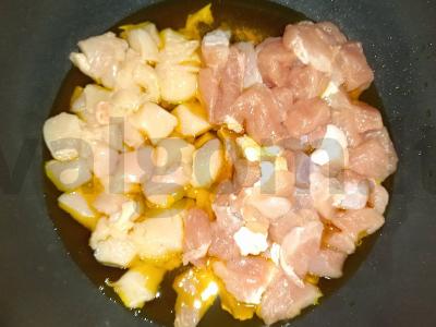 Plovas su dviem mėsos rūšimis Žingsnis 1