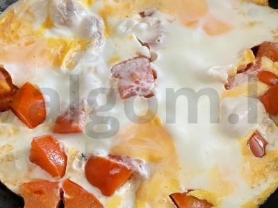 Kiaušinienė su pomidoru per 15 minučių Žingsnis 6